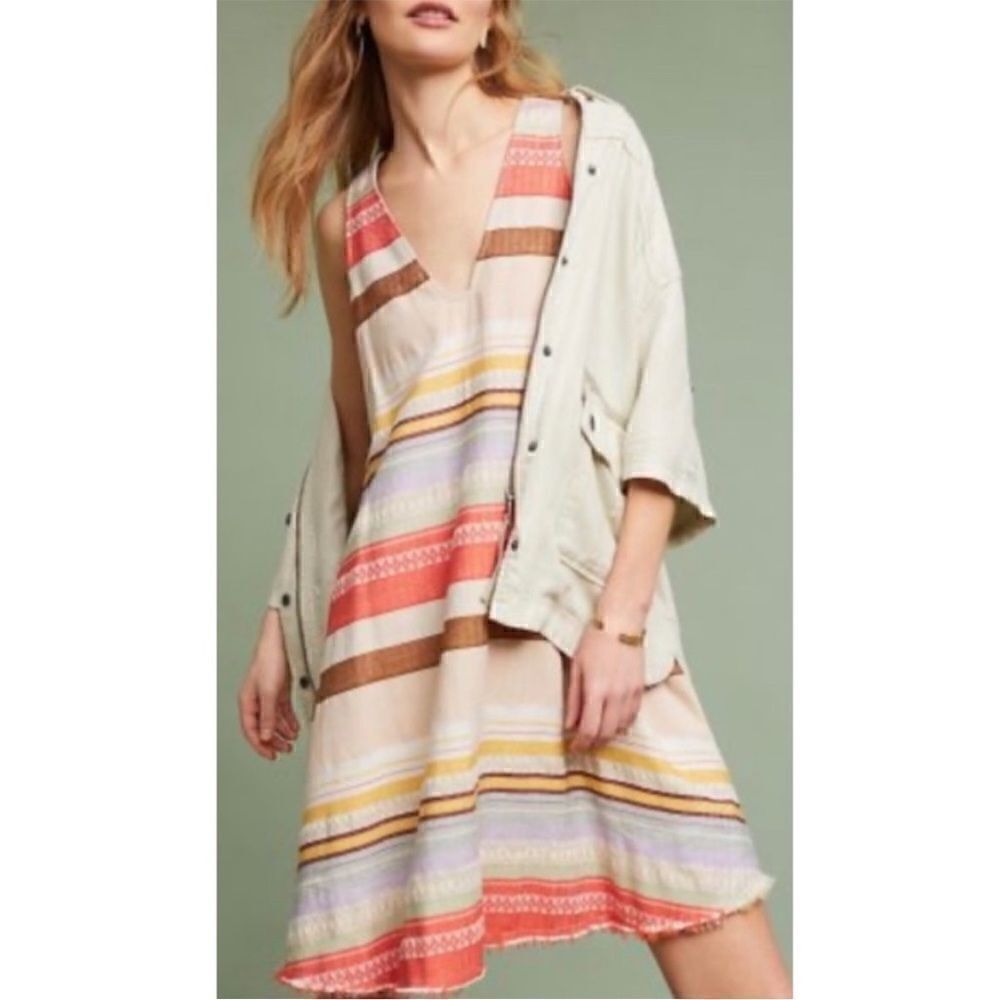 Anthropologie The Odells Cody Ethnic Yarn V Neck Dress